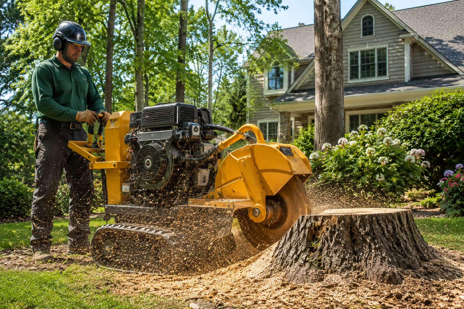 Stump grinding service